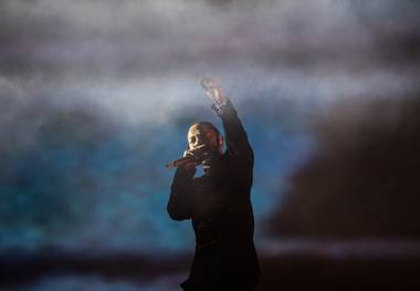 Kendrick Lamar, performing at Coachella 2017.