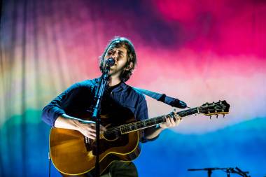 Fleet Foxes leader Robin Pecknold performs inside the Chelsea on August 13.