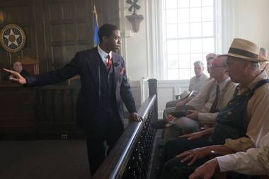 Boseman’s Marshall makes his case to a jury.