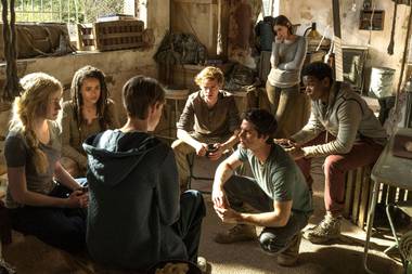 The kids plan their next move in Maze Runner: The Death Cure.