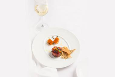 Six courses are paired with rare Greek varietals wines—a tasting dinner as fascinating as it is delicious.