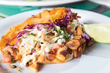 Bajamar’s pulpo enchilado tacos might change your life.