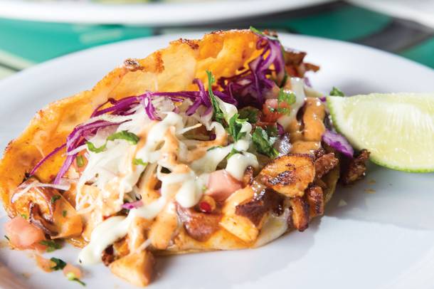 Bajamar’s pulpo enchilado tacos might change your life.
