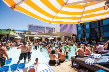 Not only does it provide free entry to all guests every day of the week, it has affordable cabanas and drinks, plus live entertainment.