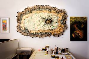 “Nest” by Priscilla Fowler, displayed at Priscilla Fowler Fine Art. <em>(Steve Marcus/Staff)</em>
