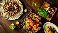 Water Grill’s chilled seafood platters deliver good value for the Strip. The most modest arrives with an assortment of oysters, clams, scallops and mussels, wild jumbo white shrimp, wild Dungeness crab, lobster and Channel Islands red sea urchin.