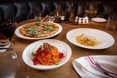 The menu focuses heavily on veal, offering seven iterations, including three chop variations and classics like veal marsala and scaloppini, while the chicken mattone takes advantage of the Josper grill and oven.