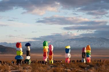 Is it a Vegas metaphor, or simply a fabulous piece of land art? Either way, we love it.