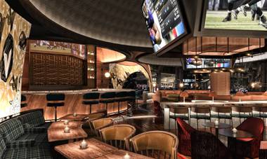 A rendering of Caesars Palace’s upcoming Stadia Bar.