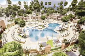 A rendering of the resort pool