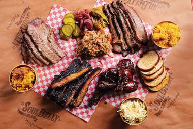 Brisket, pulled pork, chicken, spare ribs and sides from Soulbelly BBQ