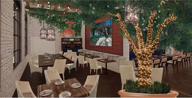 A rendering of the upcoming Ballo restaurant at Sahara Las Vegas.