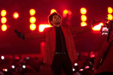 The Weeknd plays T-Mobile Arena on April 23, 2022.