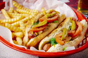 Chicago dogs and fries