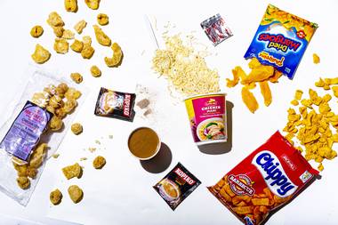 Chippy, Lucky Me noodles, Kopiko 3-in-1 and more.