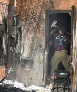 Firefighters at the Bunkhouse on June 13