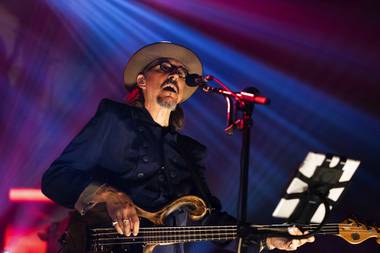 Les Claypool of Primus performs at the Fox Theatre, on May, 16, 2018, in Atlanta.