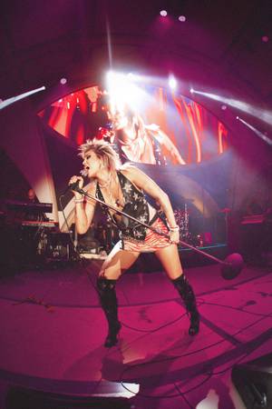 Miley Cyrus, performing at Ayu Dayclub