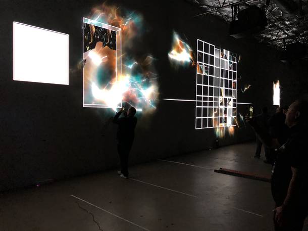 Brett Bolton’s “Potential Energy,” a 2019 interactive installation “that allows people to control the music as well as the visuals.” He plans to update it for future interactive festivals. 