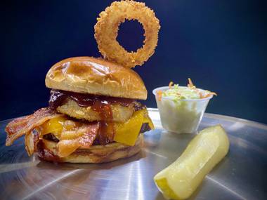 Magical burgers are part of the fun at Criss Angel’s Breakfast, Lunch and Pizza in Overton.