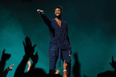 Bruno Mars teased Usher's Strip relocation back in December.