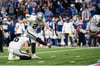 Las Vegas’ Daniel Carlson (2) kicks the game-winning field goal January 2 against the Indianapolis Colts.