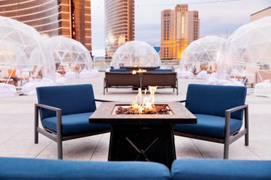 The Rose Rooftop fire pits are s’more-ready.