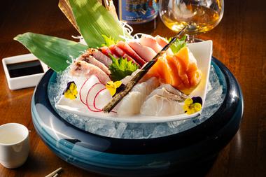 Try the chef’s nigiri platter for a sampler of tuna belly, sweet shrimp, king salmon and snapper, or swing big for the chef’s sashimi platter and let Chef V knock your socks off with an 18-piece seasonal assortment.