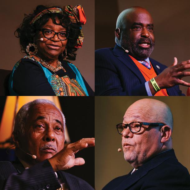 Clockwise from top left: Rawlinson, Scott, Douglas and Williams