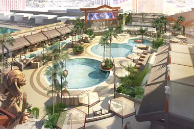 Upon reopening, it will be one of the largest dayclubs on the Strip: 44,000 square feet with an occupancy of 3,000.