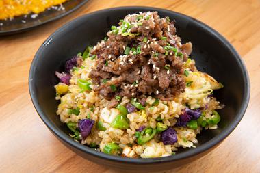 The stellar bulgogi bowl combines tender, perfectly seasoned Western Reserve ribeye, Koda Farms brown rice, veggies and a light soy vinaigrette.