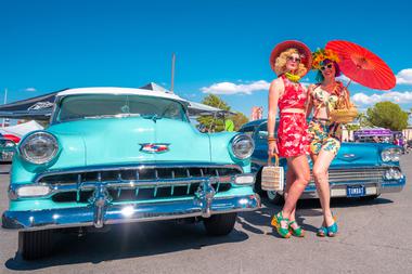 More than 9,000 people attend Viva over four days of music, burlesque, shopping, tiki pool parties and car shows.
