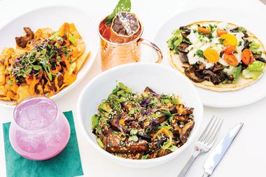 From cocktails and firecracker cauliflower to the mushroom shawarma pita and portobello melt, Graze capably caters to all cravings.