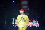 Chris Brown onstage at Drai’s in 2017.