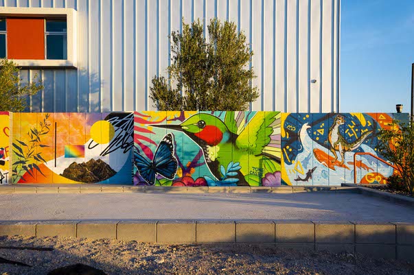 Mural by Eric Vozzola, Anthony Castillo & Mili Turnbull, 318 Water Street