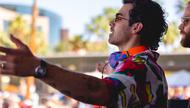 Jonas got the party started in the daytime before joining his brothers for their concert at Park MGM.