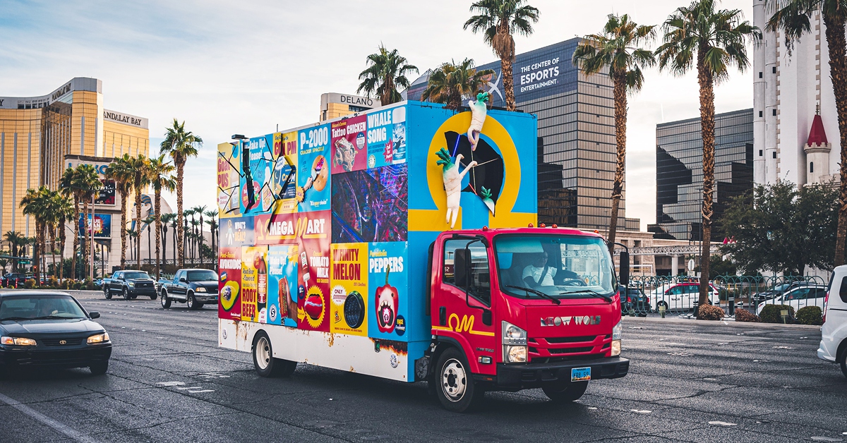 It appears to be an ordinary grocery store delivery truck, but like everything at Omega Mart, there is more to it than meets the eye.