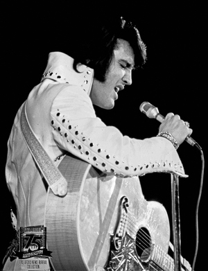 Elvis Presley, performing at the International Hotel on August 17, 1971