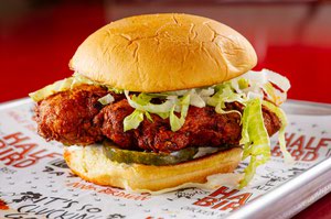 Half Bird will do chicken several ways, including wings, nuggets and its signature Spring Mountain hot chicken sandwich.