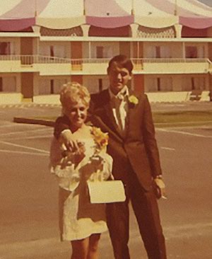 James Mercer’s parents in front of Circus Circus in 1969 
