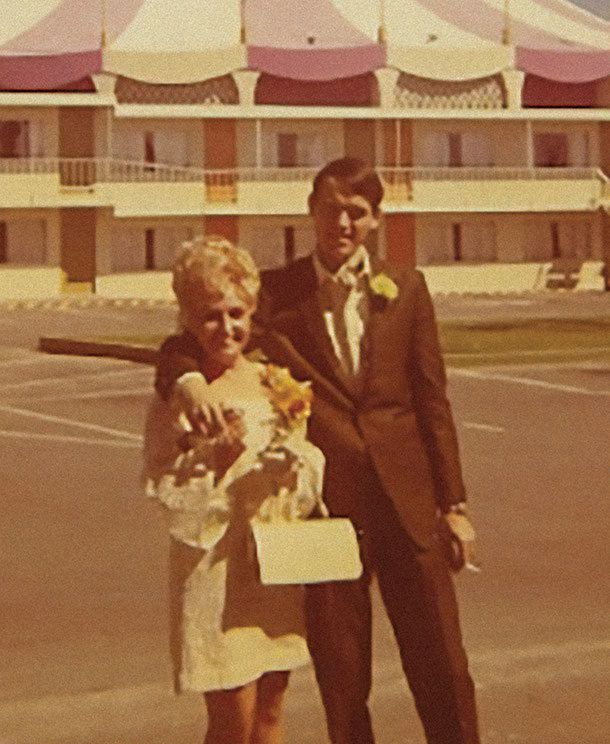 James Mercer’s parents in front of Circus Circus in 1969 
