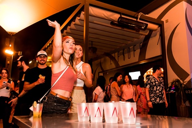 Each Friday & Saturday night you’re invited to step inside of Liftoff Bar & Ride, where you are welcome to connect with our AREA15 community at Block Party.