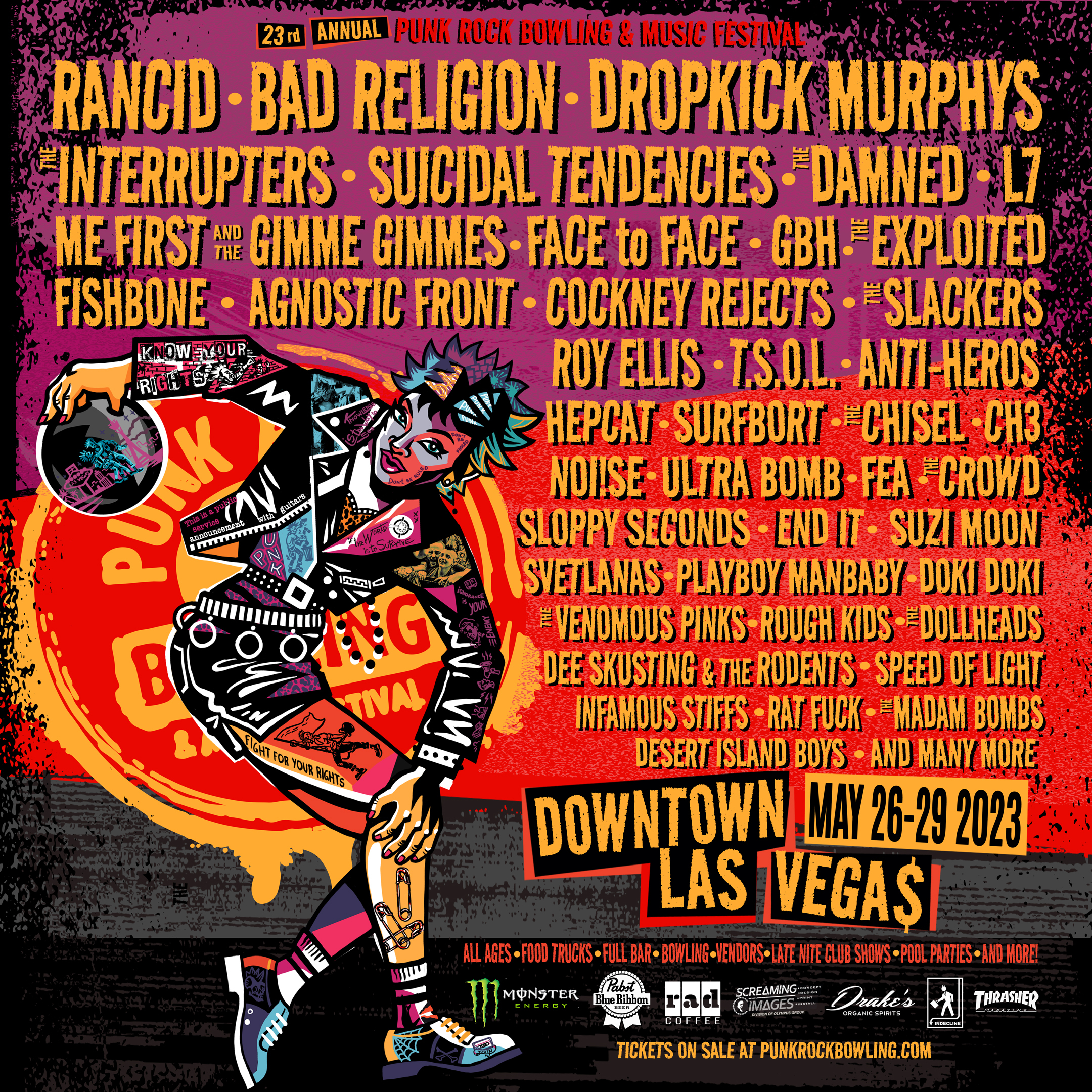 Rancid, Bad Religion, Dropkick Murphys to headline Punk Rock Bowling 2023  in Las Vegas - Las Vegas Weekly