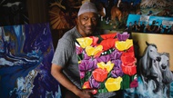 “I’ve been painting and drawing since I was a kid, [but] I never did anything with my work. Now at 68 years old, I want to see what I can accomplish.”