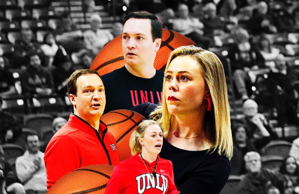 UNLV coaches Lindy La Rocque and Kevin Kruger