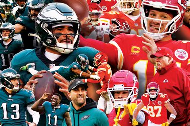 For the first time in NFL history, two Black quarterbacks will start in the championship game—the Chiefs’ Patrick Mahomes and the Eagles’ Jalen Hurts.
