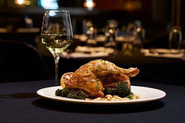 Vic’s crisp half roasted chicken