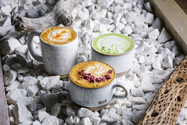 Little Avalon’s latte, Kyoto Matcha and Honey Bee