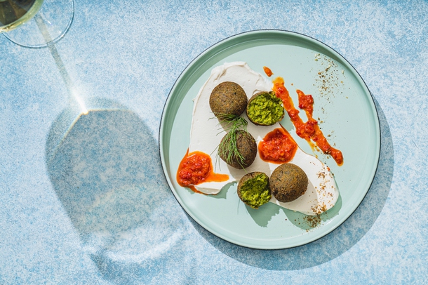 Naxos Taverna's green chickpea falafel