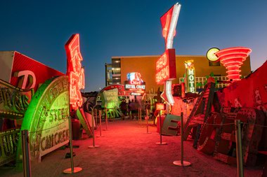Freshening up your Insta feed is easy at the picturesque Neon Museum. 